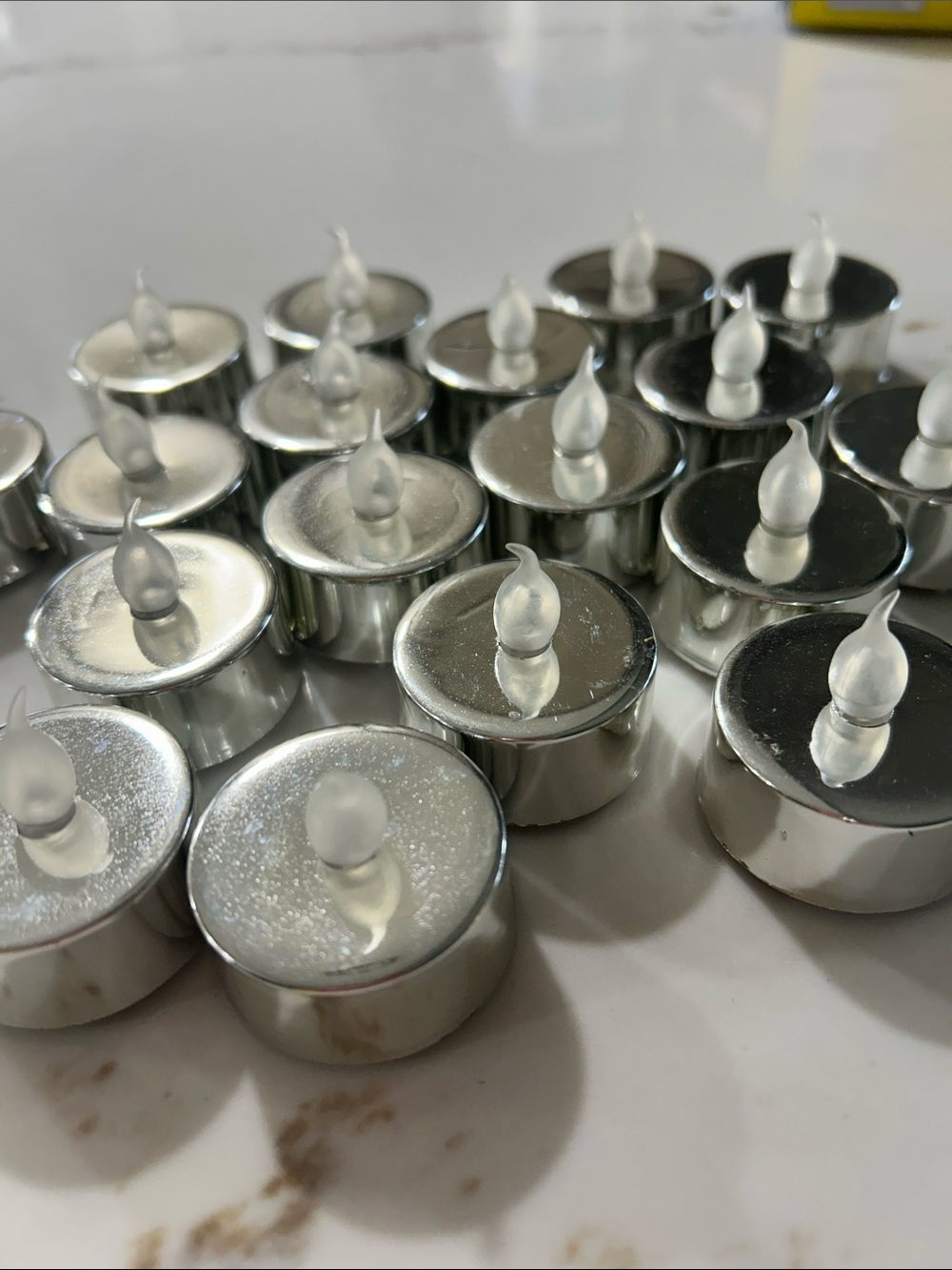 Set of Silver LED Tealight Candles-18